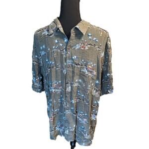 Batik Bay Hawaii Boat Print Button-Up Shirt